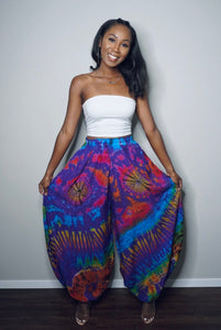 "Jasmine" Tye-dye Pants (Purple)