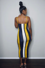 Load image into Gallery viewer, “Sugar and Spice” (Navy, white  and Mustard)
