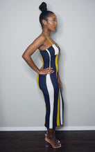 Load image into Gallery viewer, “Sugar and Spice” (Navy, white  and Mustard)
