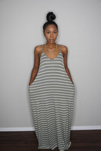 Load image into Gallery viewer, “Stylish” Maxi (Olive stripe)
