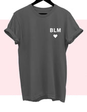 Load image into Gallery viewer, “Black Lives Matter” Tee (charcoal)

