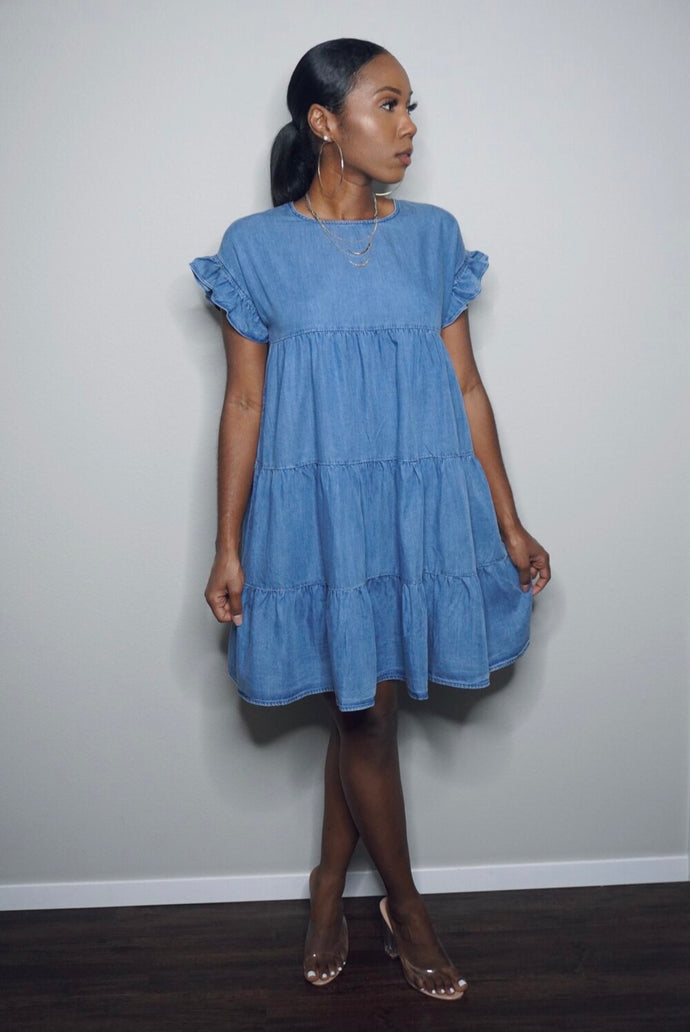 “Baby Doll” Denim Dress