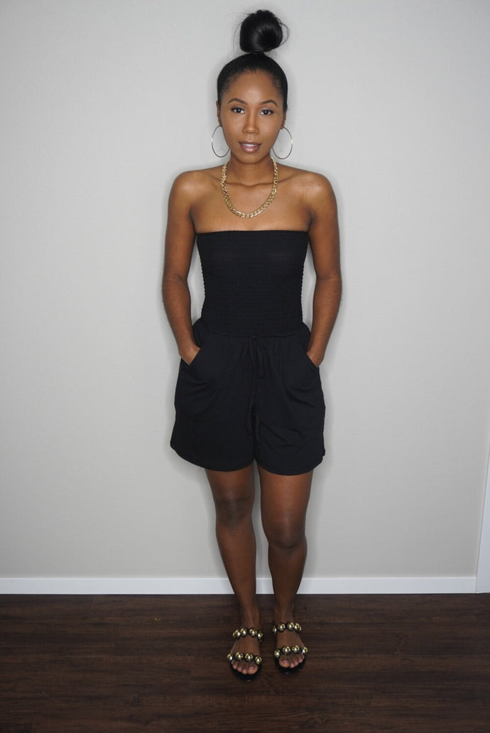 “Sasha” Romper (black)