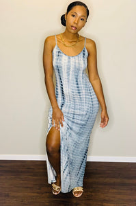“Brielle” Maxi Dress (Shadow Blue)