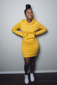 “Hoodie dress” (Mustard)