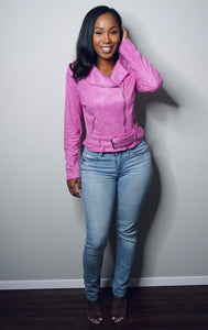“Motto Jacket” Pink