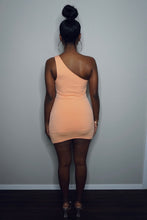 Load image into Gallery viewer, “Showstopper” mini dress (peach)
