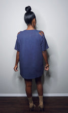 Load image into Gallery viewer, “Amora” Distressed Dress (Blue)
