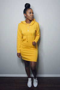 “Hoodie dress” (Mustard)