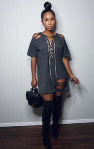 “Amora” Dress (acid black)
