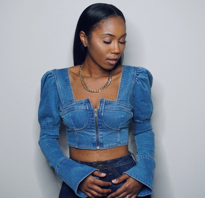 “Fine Denim” Top